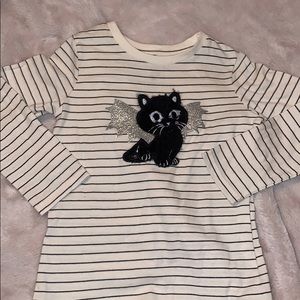Little girls spooky cat long sleeve
